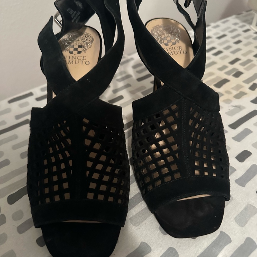 Vince Camuto Black Cutout Heels